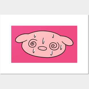 Dizzy Pig Face Posters and Art